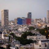 Französische Fahne Tel Aviv