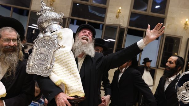 Jewish men dance joyfully with a Torah scroll. The New Testament cannot be truly understood without the so-called "Old" Testament. Photo by David Cohen/Flash90