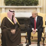 Donald Trump (r.) mit Mohammad bin Salman Al Saud im Weißen Haus