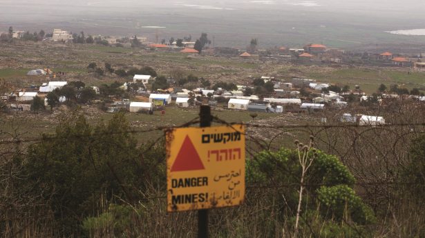 Syrisches Flüchtlingslager an der Grenze zu Israel