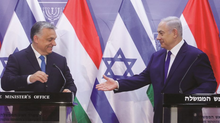 ungarischer Ministerpräsident Viktor Orban und Netanjahu