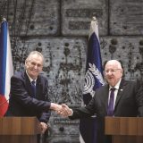 schechische Präsident Miloš Zeman bei israelischen Präsidenten Reuven Rivlin