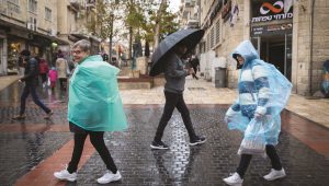 Regen in Jerusalem