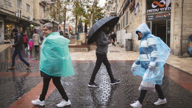 Regen in Jerusalem