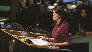 Nikki Haley vor der UN