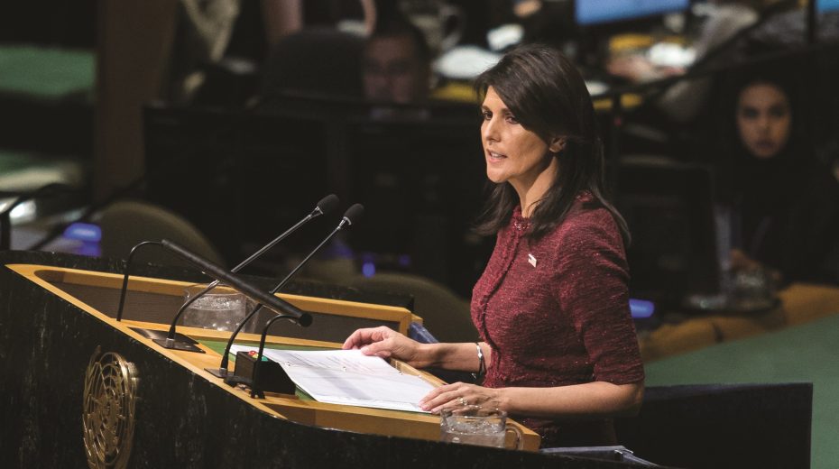 Nikki Haley vor der UN