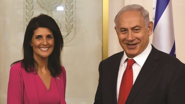 Benjamin Netanjahu und Nikki Haley bei einem Treffen in Jerusalem