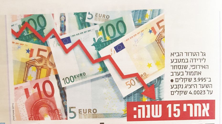 Israeli Shekel Resilient as Euro Slumps