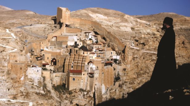 Kloster Mar Saba unterhalb des arabischen Dorfes Ubeidiya