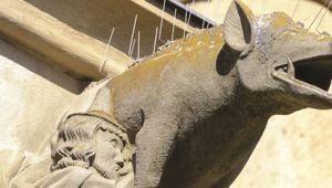 In ganz Deutschland gibt es rund 30 solcher Bildnisse von Judensäuen auf Kirchen