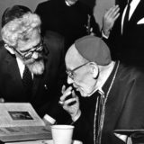 Rabbi Abraham Joshua Heschel (l.) trifft Kardinal Augustine Bea.