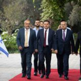 Mitglieder der Arabischen Liste auf dem Weg zum Präsidenten