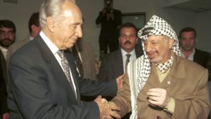 Shimon Peres und Jasser Arafat