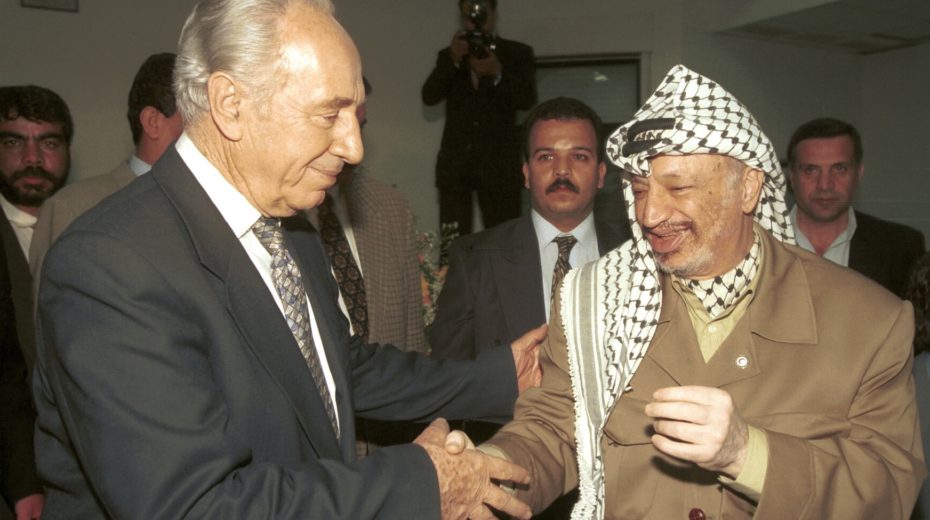 Shimon Peres und Jasser Arafat