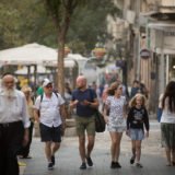 Touristen Ben Jehuda Jerusalem