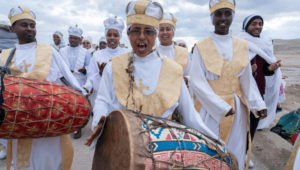 Orthodoxe äthiopische christliche Pilger