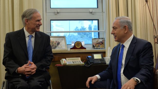 Texas Governor Abbott meets with Israel PM Netanyahu.