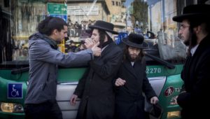 Orthodox Jews are that half of the nation that remains behind and prays.