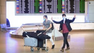 Ankunft am Flughafen