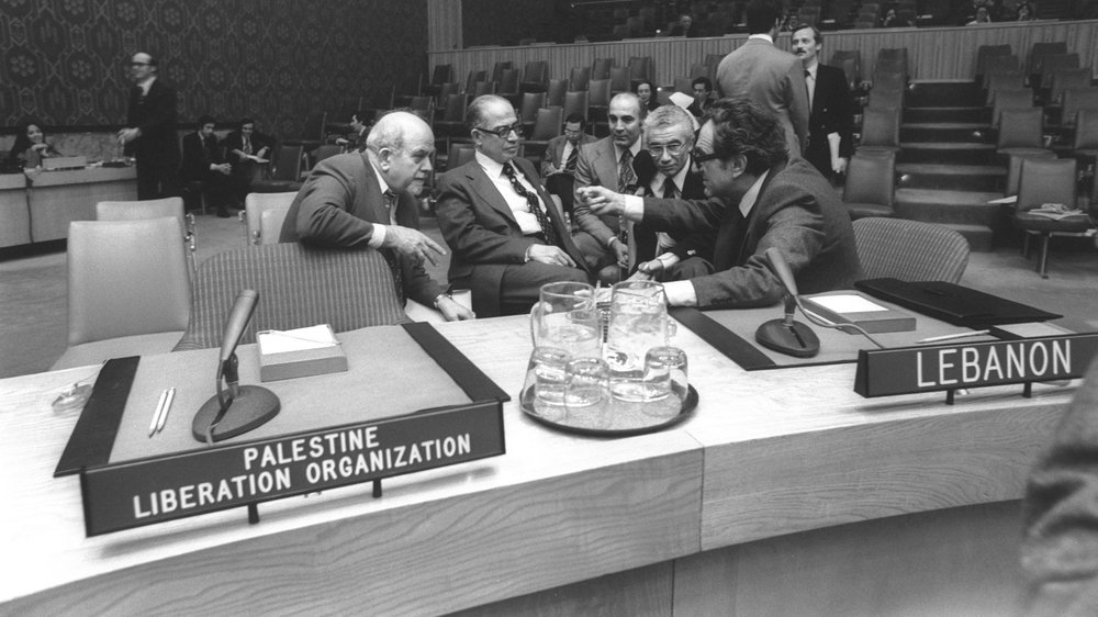 Lebanese and PLO delegates argue at UN.