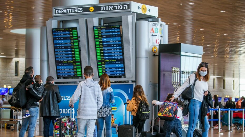 Ben Gurion Airport Open for Business Israelis check departure times at Ben Gurion Airport