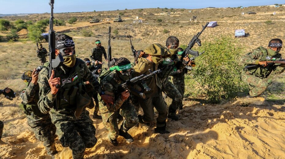 Palestinian Terror Groups Launch Joint Military Drill Hamas and Islamic Jihad terrorists train together in Gaza.
