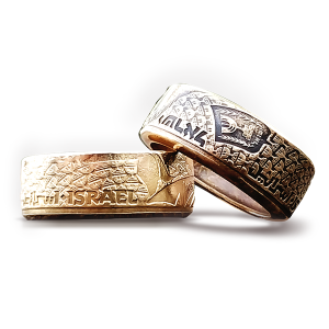 Israeli coin ring Ben Gurion