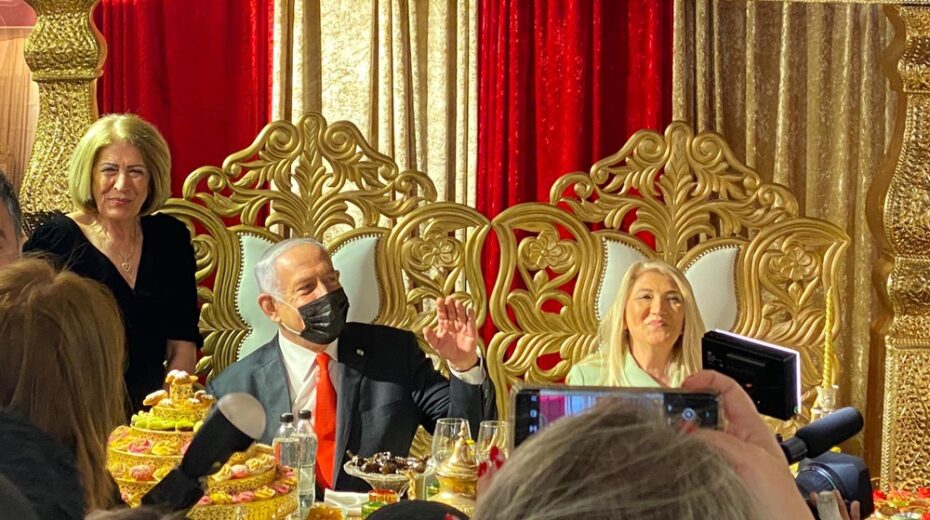 Netanyahu upon his golden throne