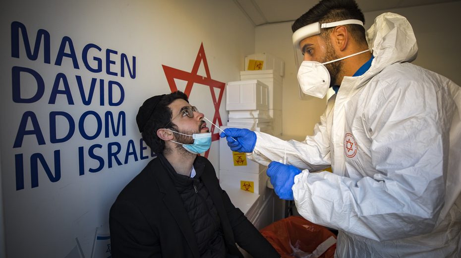 Corona test in Jerusalem