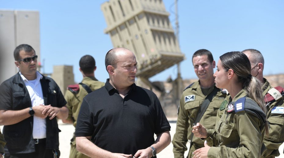 “We Will Operate in Gaza Whenever and However We Choose” Prime Minister Naftali Bennett chatting with soldiers manning the Iron Dome batteries protecting Israel from Gaza rockets.