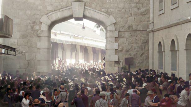 Arab riots in the old city of Jerusalem, 1929.