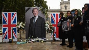 Memorial for MP Sir David Amess who was stabbed to death in a church while meeting with constituents last week.