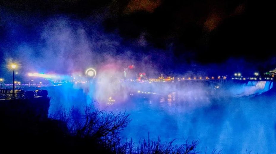 From Niagara Falls to Israel with Love Niagara Falls is lit for Hanukkah