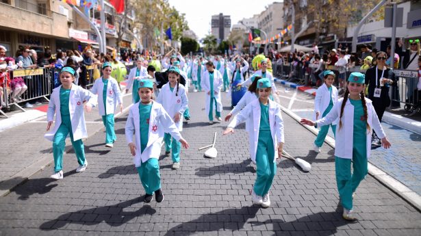 The only sign of Corona are the costumes of those dressing up as healthcare professionals, who became national heroes during the pandemic.