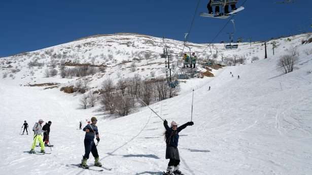 Skiing in April? Unheard of in Israel!