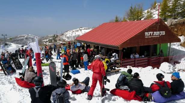 It's still possible to enjoy a bit of snow on Mount Hermon.