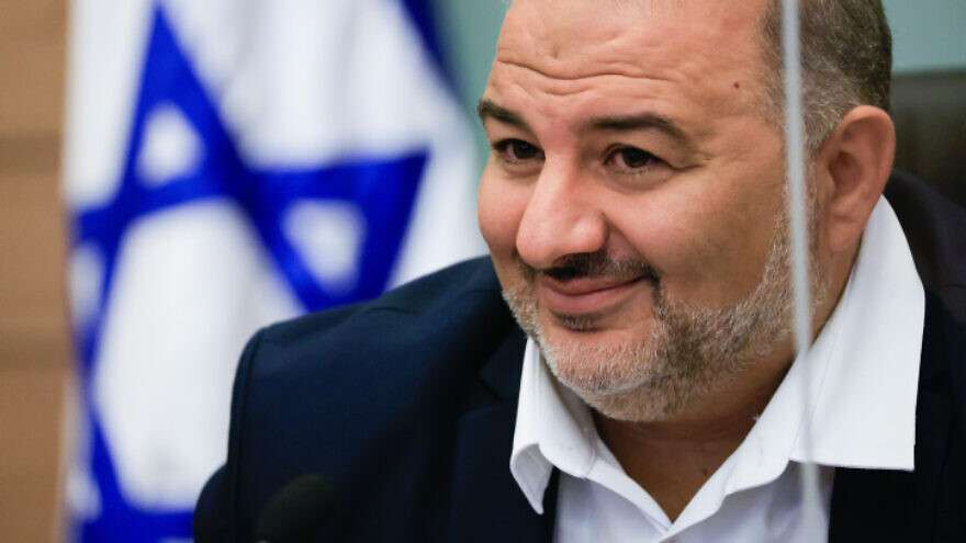 What Is the Shura Council? Mansour Abbas, head of the Ra'am party, leads a faction meeting in the Knesset on Oct. 4, 2021.