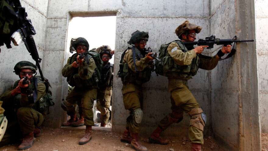 Israeli forces at a military training base in the Hebron Hills, Nov. 17, 2012.