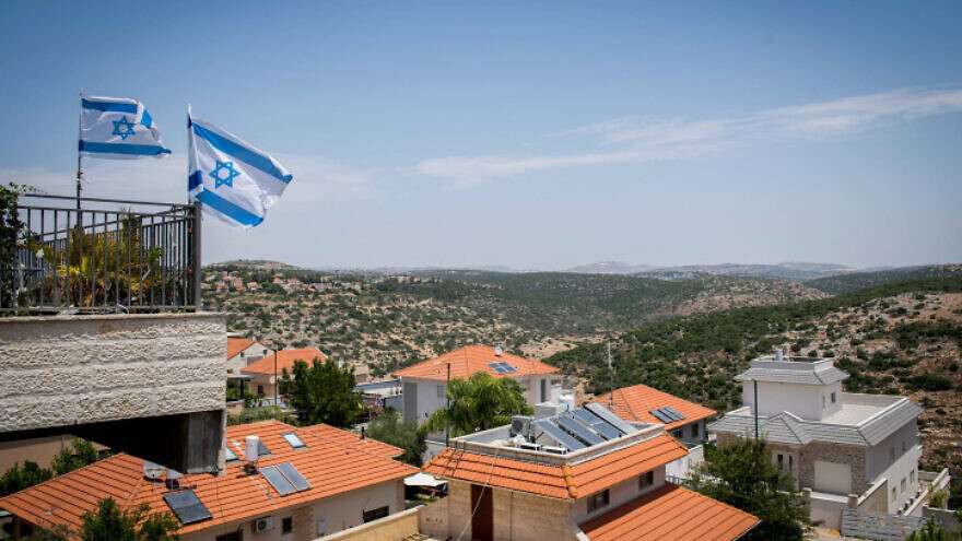 Labeling of Judea and Samaria Goods Is About Discrimination, Not Law, Say Experts The Jewish town of Karnei Shomron in Judea and Samaria. In Europe, goods made here must be labeled as "settler" products in hopes of encouraging consumers to boycott them.