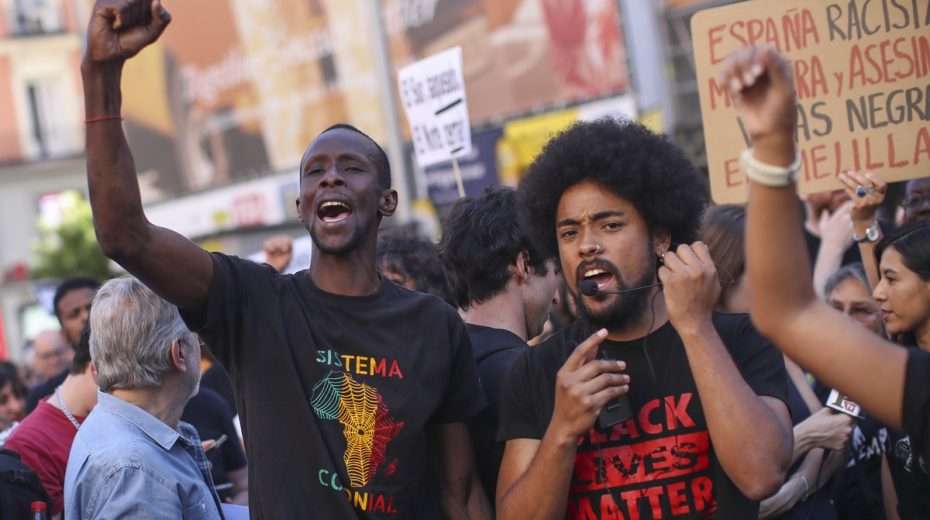 African migrants clash with Spanish authorities at the border of the Melilla enclave.