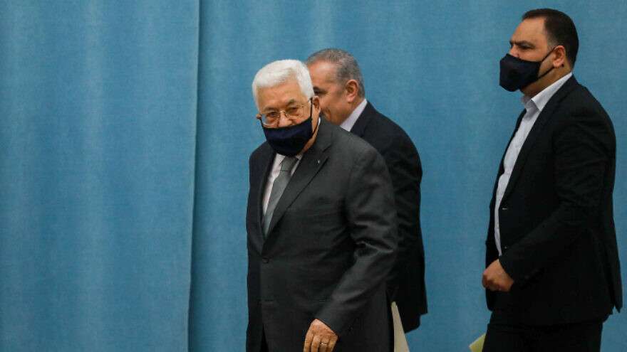 Mahmoud Abbas Is Creating a Palestinian Dictatorship, New Report Finds Palestinian Authority leader Mahmoud Abbas heads for a meeting of the P.A. leadership in Ramallah. May 7, 2020.