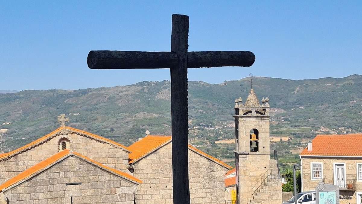Crosses dominate the small Jewish-populated village of Belmonte, Portugal. A reminder of the forced conversion of the Iberian Peninsulas Jews to Christianity.