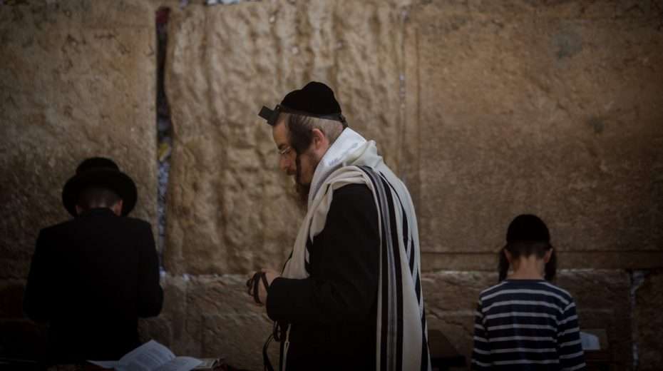 Jewish men pray at the Western Wall in Jerusalem. The birthright of Israel has still only been partially reclaimed.