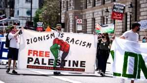 Anti-Israel protest in London in June 2021.