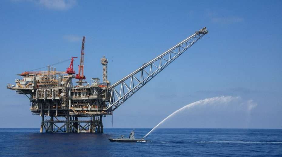 Illustration. An Israeli offshore natural gas platform.