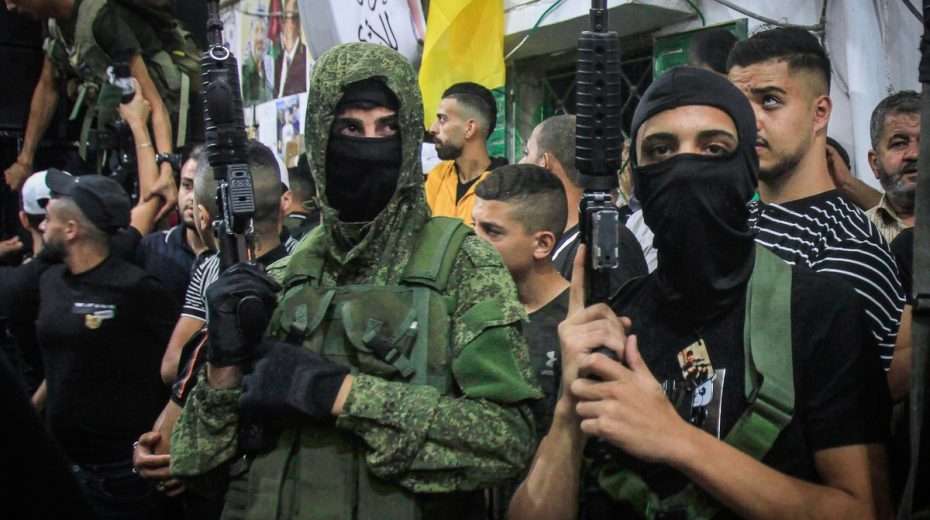 Palestinian gunmen in Nablus, which has become the epicenter of a new campaign of violence and terror against Israel.