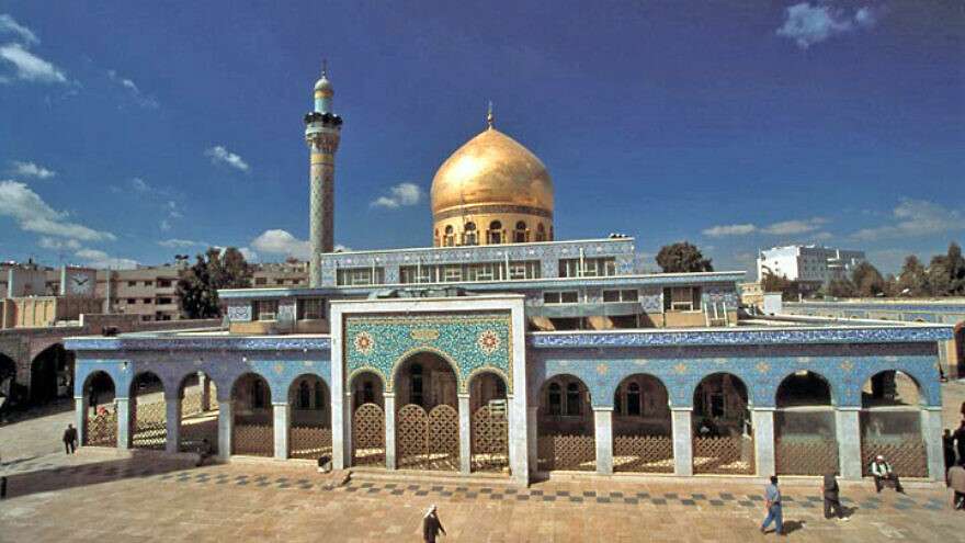 The Sayyidah Zaynab Shrine, south of Damascus, where Iran is setting up a military headquarters. Source: Wikimedia Commons.