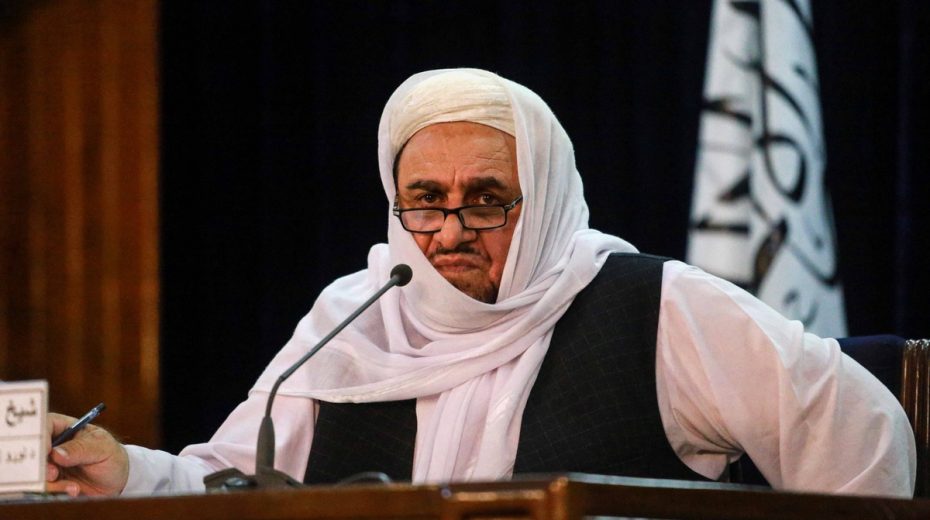Scheich Abdul Baqi Haqqani, amtierender Taliban-Minister für höhere Bildung, spricht während einer Zeremonie in Kabul, Afghanistan, am 12. September 2021