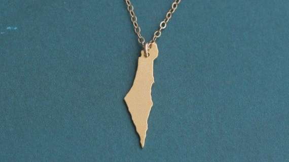 The Biblical Land of Israel. Not often seen around the neck of an Arab, unless he or she has redefined it as "Palestine."