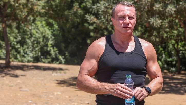 Israel Minister of Tourism Yoel Razvozov doing a rather convincing impression of Daniel Craig's 007.